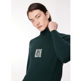 İce Play Balıkçı Yaka Normal Emprime Haki Erkek Kazak 23IU1M0A0099013_MAGLIA LUPETTO
