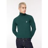 İce Play Dik Yaka Normal Düz Koyu Yeşil Erkek Kazak 23IU1M0A0159002_MAGLIA LUPETTO