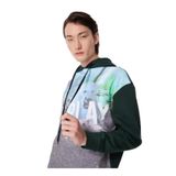 ICE PLAY Kapüşon Yaka Mavi - Yeşil Erkek Sweatshırt, Mavi - Yeşil, M