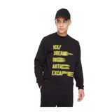 Ice Play Kapüşonlu Siyah Erkek Sweatshirt, Siyah, S