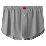 Ice Silk Erkek Boxer, Buz İpek Kumaş, Dikişsiz, Serinletici, Nefes Alabilen, Ter Tutmaz, M1003 (GRİ, L)