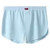 Ice Silk Erkek Boxer, Buz İpek Kumaş, Dikişsiz, Serinletici, Nefes Alabilen, Ter Tutmaz, M1003 (MAVİ, L)
