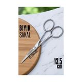 Ice Tempered Kobalt Çelik 702 Bıyık Makası - Bıyık Sakal Düzeltme Makası Kuaför Makası 13.5 Cm