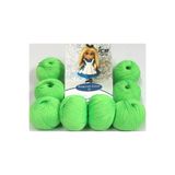 Ice yarns 8x25gr. AMIGURUMI COTTON 25 Pamuk, Akrilik Neon Yeşil Bebe, Yazlık İplikler, Pamuk, Tığ İşi, Düz ipl