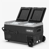 Iceco K95D 12/24 V 95 lt Akülü Kablolu Çift Bölmeli Kompresörlü Tekerlekli Outdoor Dondurucu Oto Buzdolabı
