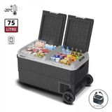 Iceco Mcd75d 75 Litre Kompresörlü Çift Bölmeli Oto Buzdolabı/Dondurucu 12/24V – Tekerlekli Outdoor Soğutucu