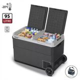 Iceco Mcd95d 12/24V 95 Litre Kompresörlü Çift Bölmeli Tekerlekli Outdoor Oto Buzdolabı/Dondurucu