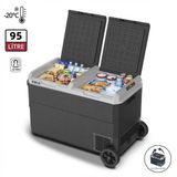 Iceco Mcd95d 12/24Volt 95 Litre Kompresörlü Çift Bölmeli Tekerlekli Outdoor Oto Buzdolabı/Dondurucu
