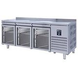 Iceinox Tezgah Tip Gn Buzdolabı 3 Cam Kapılı Gri