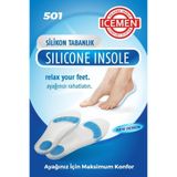 Icemen 501 - Silikon Tabanlık Tam Ortopedik Anatomik Silikon Ayakkabı Tabanlığı Topuk Dikeni Tabanlık, 44-45