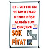 icereklam B1 70x100cm Alüminyum Çerçeve 1 Adet Rondo Köşe Aç Kapa Açılır Kapanır