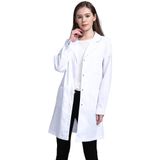 Icertag Önlük, laboratuvar önlüğü, doktor önlüğü, kadınlar için doktor önlüğü, kadınlar için beyaz manto, öğrenciler, bilim laboratuvarı, hemşireler, kostümlü oyun, pamuklu önlük için uygundur, Beyaz kalın Materia, XL