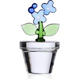 Ichendorf Milano Fruits & Flowers No:6 Mavi Çiçek Figürlü Cam Dekoratif Obje 10 cm - Standart