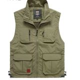 İçi Fileli Krem Renk Outdoor Yazlık Yelek