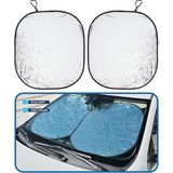 Içi Ön Cam Güneşliği, Katlanabilir Otomobil Ön Cam Güneşliği Otomobil, Güneş Isı Koruması ve Araba Içi Soğutucu (Extralarge)73 * 80CM / 2 Özdeş Dikdörtgen Gölgelik, Oto Güneşlik