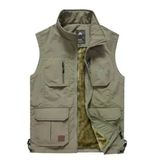 İçi Peluşlu Krem Renk Outdoor Kışlık Yelek