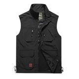 İçi Peluşlu Siyah Renk Outdoor Kışlık Yelek