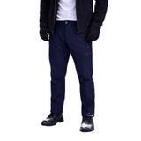İçi Polarlı Kışlık İthal Softshell Rüzgar Geçirmez Su İtici Kumaş Erkek Pantolon, Gri, M
