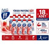 İçim Içım Fit Çilekli Yüksek Proteınlı Laktozsuz Süt 400 ml x 18 Adet
