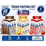 İçim Içim Fit Kahve Vanılya Çilek Proteınlı Süt 400 ml x 18 Adet Ekonomık Paket