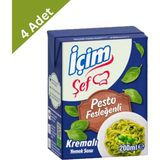 İçim Içim Şef Pesto Fesleğenli Yemek Sosu (200 Ml) x 4 Adet - Mutfakta Gurme Dokunuşu - 1 Adet
