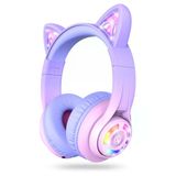 İclever Bth13 Kedi Kulaklı Çocuk Bluetooth Kulaklık -Gradyan Pembe