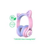 iClever BTH13 Kedi Kulaklı Çocuk Bluetooth Kulaklık -Mor BPA Free