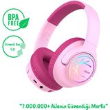 Iclever BTH18 LED Işıklı Çocuk Bluetooth Kulaklık -Pembe BPA Free