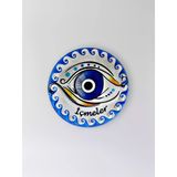 İçmeler Temalı Polyester Kabartmalı Nazar Magnet Çap: 7 Cm – Dekoratif Hediyelik Buzdolabı Süsü (Kod:1221)