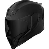 Icon Airflite Dark Kapalı Motosiklet Kaskı Mat Siyah