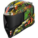 Icon Airflite GP23 Kapalı Motosiklet Kaskı Siyah Yeşil Turuncu - Siyah - Yeşil - Turuncu