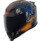 Icon Airflite Trick Or Street 4 Kapalı Motosiklet Kaskı Siyah Mavi Turuncu Kırmızı