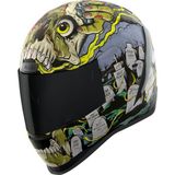 Icon Airform Dead Serious Mıps Kapalı Motosiklet Kaskı Siyah Gri Yeşil - 2XL - Siyah - Gri - Yeşil