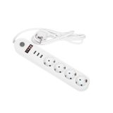 Icon Akım Korumalı 4'lü Priz 3 Port USB Çoklu Grup Priz 2 Metre Kablo 10A - Beyaz