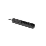 Icon Akım Korumalı 4'lü Priz 3 Port USB Çoklu Grup Priz 2 Metre Kablo 10A Siyah