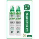 Icon Care 2'li Set Saç Bakım Köpüğü Rosemary & Mınt Onarıcı Etkili Hayvanlar Üzerinde Denenmemiş