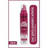 Icon Care Doğal İçerikli Saç Şekillendirici Köpük 200 ml Kıvırcık Saçlar İçin Belirginleştirici