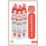 ICON Care ICON Care Saç Bakım Köpüğü Mılk Proteın & Raspberry 3'lü Set