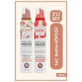 Icon Care Saç Bakım Köpüğü Coconut-Shea Butter & Mılk Proteın-Raspberry 2'li Set