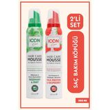 Icon Care Saç Bakım Köpüğü Rosemary-Mınt & Mılk Proteın-Raspberry 2'li Set