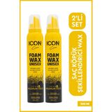 Icon Care Saç Köpük Şekillendiri Wax 200ML Maximum Hold 2'li Set