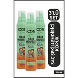 Icon Care Saç Şekillendirici Köpük For Kıds 3'lü Set