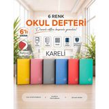 Icon Contra Pp Kapak Spiralli 120 Yaprak A4 Kareli 6 Adet Defter - Renkli - Okul Defteri