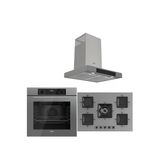 Icon Plus 75 Serisi 3Lü Cam Ankastre Set (Qbl63cpr-Ss038-D102)