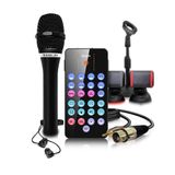 Icon Pro Audio Kondansatör Mikrofon, Standlar, Kablolar ve Taşıma Çantası, Mikrofon, Kulaklık, (ICOA-LPBNDL) ile Paket