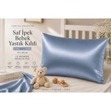 ICON SILK %100 Saf Ipek Bebek Yastık Kılıfı (Açık Mavi) - 35 cm * 45 cm