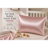 ICON SILK %100 Saf Ipek Bebek Yastık Kılıfı (Pudra Pembe) - 35 cm * 45 cm