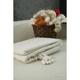 Icon Silk %100 Saf Ipek Koltuk Şalı (Fildişi) - 150 x 170 cm