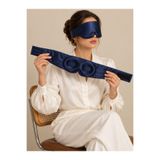 ICON SILK %100 Saf İpek 'Sleep & Glow' Premium Üç Boyutlu Tam Karanlık Uyku Maskesi Göz Bandı (Lacivert) Ayarlanabilir Tasarım