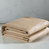 ICON SILK Premium Saf Ipek Fleece Tek Kişilik Battaniye (Gold) - 150 x 210 cm - Şampanya